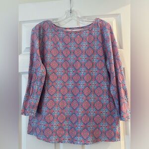 Talbots size large 3/4 sleeve top